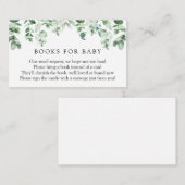 Eucalyptus en Greenery Books voor Baby-invoegkaart Informatiekaartje (Voorkant / Achterkant)