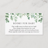 Eucalyptus en Greenery Books voor Baby-invoegkaart Informatiekaartje (Voorkant)