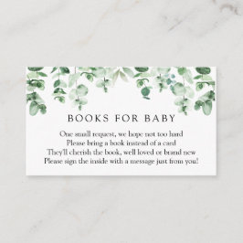 Eucalyptus en Greenery Books voor Baby-invoegkaart Informatiekaartje