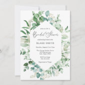 Eucalyptus en Greenery Bridal Shower Invitation Kaart (Voorkant)