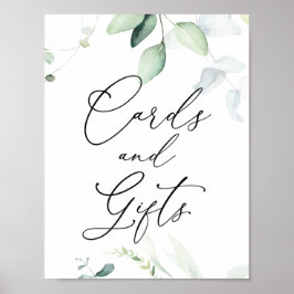 Eucalyptus en Greenery Cards and Gifts Sign Poster