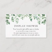 Eucalyptus en Greenery Display Shower Informatiekaartje (Voorkant)