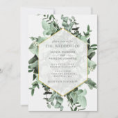 Eucalyptus en Greenery Waterverf Wedding Kaart (Voorkant)