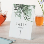 Eucalyptus en groen Tafelnummer Reclamebord Met Voetstuk (Insitu)