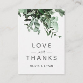 Eucalyptus en groen Waterverf Dank u kaart