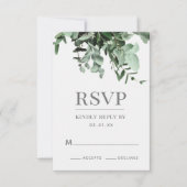 Eucalyptus en groen Waterverf Respons Kaart (Voorkant)