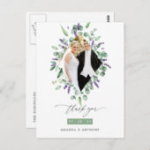 Eucalyptus en lavendel boslandschap bedankt briefkaart (Voorkant / Achterkant)