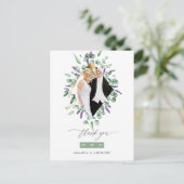 Eucalyptus en Lavendel Woodland Forest Dank u Briefkaart (Staand voorkant)