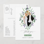 Eucalyptus en Lavendel Woodland Forest Dank u Briefkaart (Voorkant / Achterkant)