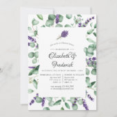 Eucalyptus en Lavender Greenery Rehearsal Dinner Kaart (Voorkant)