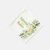 Eucalyptus- en madeliefjes servetten (Hoek)