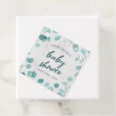 Eucalyptus en marmer Baby shower Bedankjes Labels (In situ)