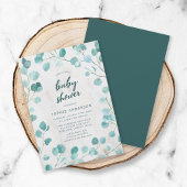 Eucalyptus en marmer Baby shower Kaart