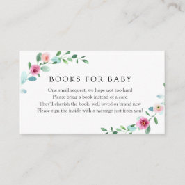 Eucalyptus en Pink Flowers Boeken voor Baby Informatiekaartje