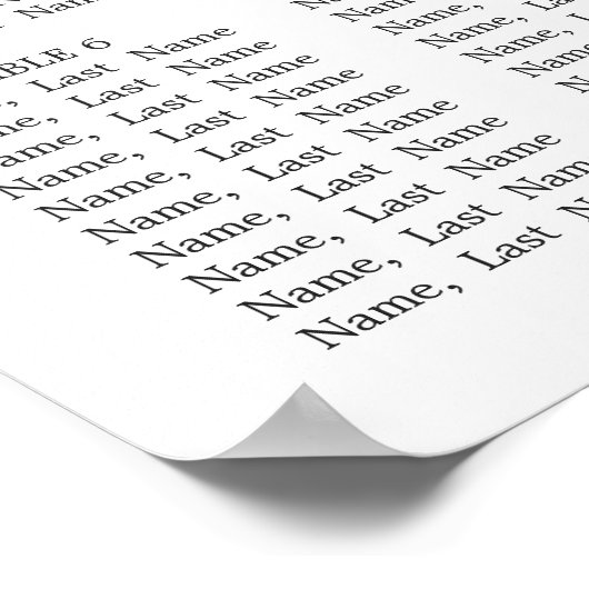 Eucalyptus en Rozen 10 Tabellen Bindende SITUATIE Poster (Hoek)