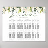 Eucalyptus en Rozen 8 Tables WeddenschapskART Poster (Voorkant)