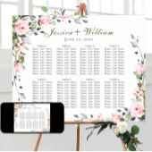 Eucalyptus en Rozen 8 Tables WeddenschapskART Poster