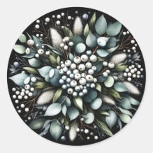 Eucalyptus en Snowberries krans Waterverf