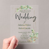 Eucalyptus en uitnodiging voor goudbruiloft (Insitu (Draagbaar))