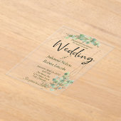 Eucalyptus en uitnodiging voor goudbruiloft (Laagn)