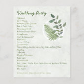 Eucalyptus en varenringen huwelijksprogramma (Achterkant)