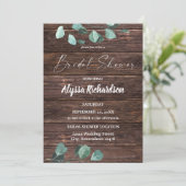 Eucalyptus en Vrijgezellenfeest van houtkool Kaart (Staand voorkant)