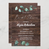 Eucalyptus en Vrijgezellenfeest van houtkool Kaart (Voorkant / Achterkant)