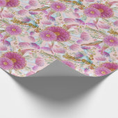 Eucalyptus en Wattle roze bloeit Cadeaupapier (Hoek)