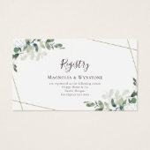 Eucalyptus Enclosure Kaart BUDGET Weddenschap (Voorkant)