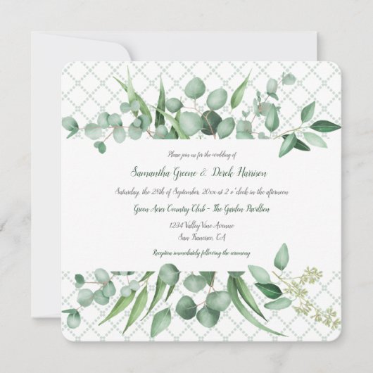 Eucalyptus Envy Botanicals Lattice Invitae Kaart (Voorkant)