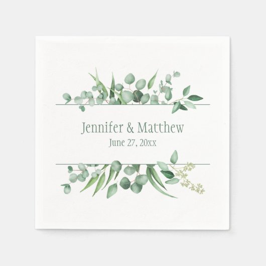 Eucalyptus Envy Receptie servetten (Voorkant)