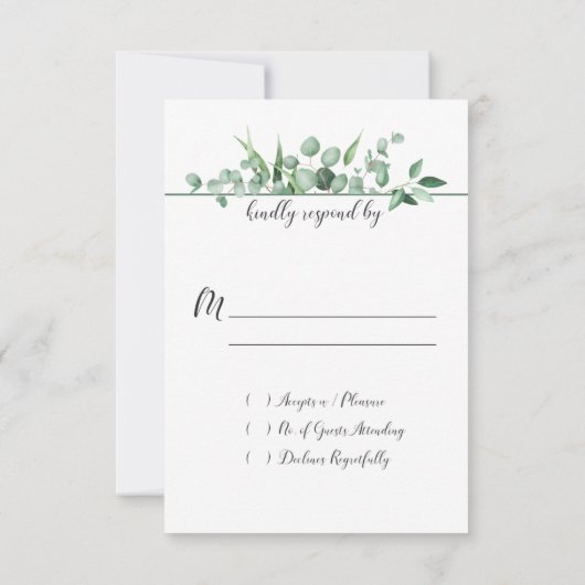 Eucalyptus Envy Waterverf RSVP (Achterkant)