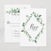 Eucalyptus Envy Waterverf RSVP Kaartje (Voorkant / Achterkant)