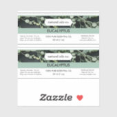 Eucalyptus Essential Oils Geurstof Flesetiket Sticker (Vel)