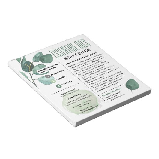 Eucalyptus Essential Oils Start Guide Notitieblok (Schuin)