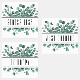 Eucalyptus Essentiële Olie Roller Flessenetiketten Labels