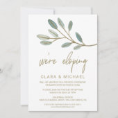 Eucalyptus Eucalyptus Elopement Receptie Kaart (Voorkant)