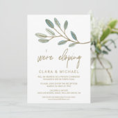 Eucalyptus Eucalyptus Elopement Receptie Kaart (Staand voorkant)