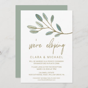 Eucalyptus Eucalyptus Elopement Receptie Kaart
