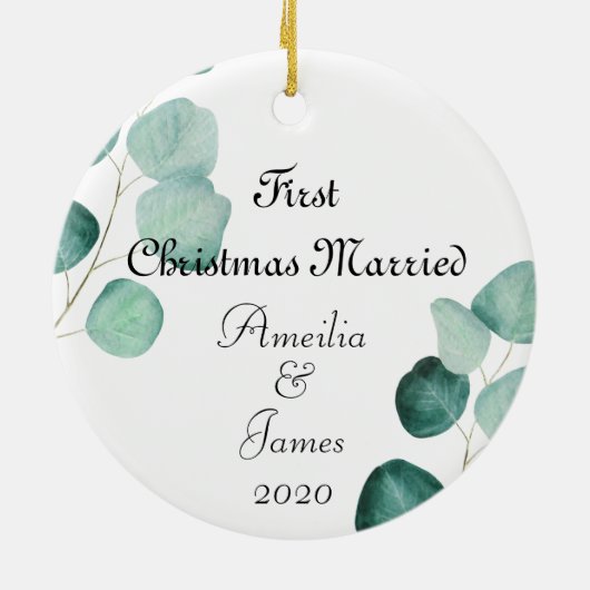 Eucalyptus Eucalyptus Keramisch Ornament (Achterkant)