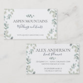 Eucalyptus Event Planner Visitekaartjes (Voorkant / Achterkant)