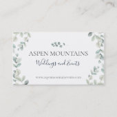 Eucalyptus Event Planner Visitekaartjes (Voorkant)