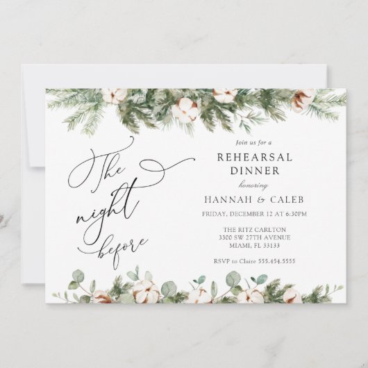 Eucalyptus Evergreen avond voor repetitie Kaart (Voorkant)