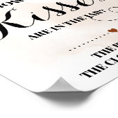 Eucalyptus Fall Hoeveel Kusjes Bruiloft Feest bord Poster (Hoek)