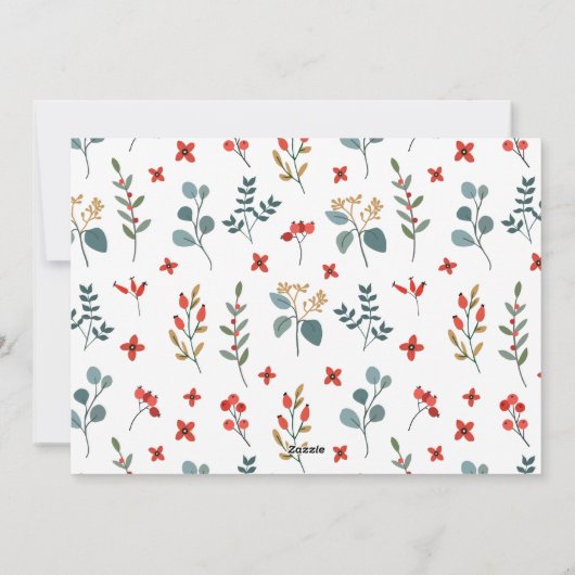 Eucalyptus Family Foto Merry kerst Feestdagenkaart (Achterkant)