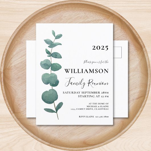Eucalyptus Family Reunion Invitation Briefkaart