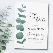 Eucalyptus Family Reunion Save the Date Kaart