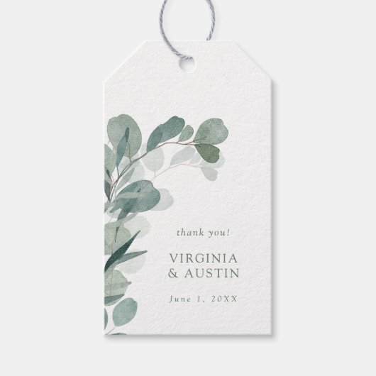 Eucalyptus Favor Tags Cadeaulabel (Voorkant)