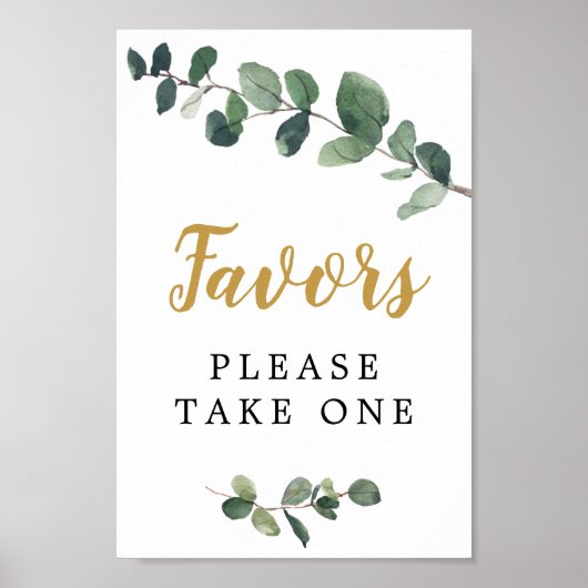 Eucalyptus Favors Sign Poster (Voorkant)