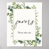 Eucalyptus Favors Sign Poster (Voorkant)